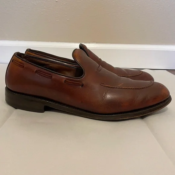Allen Edmonds Men’s Brown Leather Loafers Dress Shoes Size 9.5C 82374 Preppy - Picture 5 of 10